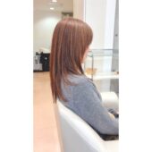 ロングレイヤー×グレーベージュ